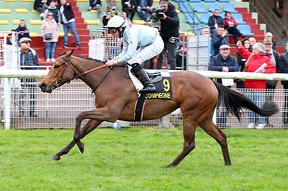 Photo d'arrivée de la course pmu PRIX DE MORIENVAL à COMPIEGNE le Dimanche 10 mars 2024