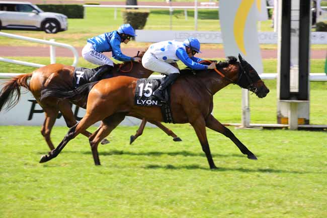 Photo d'arrivée de la course pmu PRIX ANDRE PALMER à LYON PARILLY le Lundi 24 juin 2024