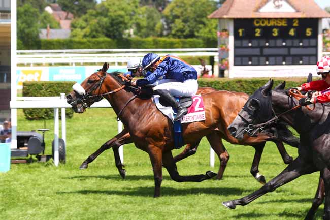 Photo d'arrivée de la course pmu PRIX POLE TES - SOCLE TECHNOLOGIQUE (PRIX DE LA COUR BLEUE) à CLAIREFONTAINE le Vendredi 28 juin 2024