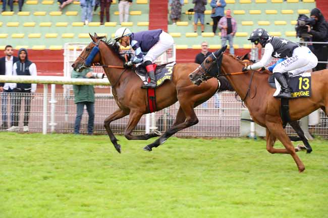 Photo d'arrivée de la course pmu PRIX DU BERVAL à COMPIEGNE le Vendredi 12 juillet 2024