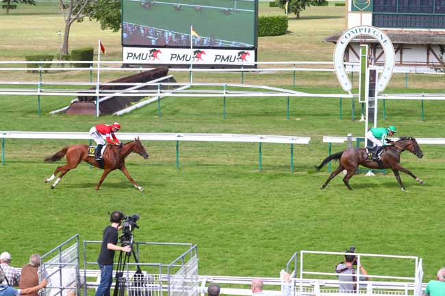 Photo d'arrivée de la course pmu PRIX DE LA BASSE AUTOMNE à COMPIEGNE le Lundi 22 juillet 2024