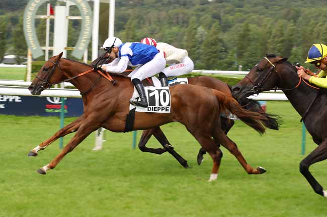 Photo d'arrivée de la course pmu PRIX DES BANCS COUVERTS à DIEPPE le Mardi 23 juillet 2024
