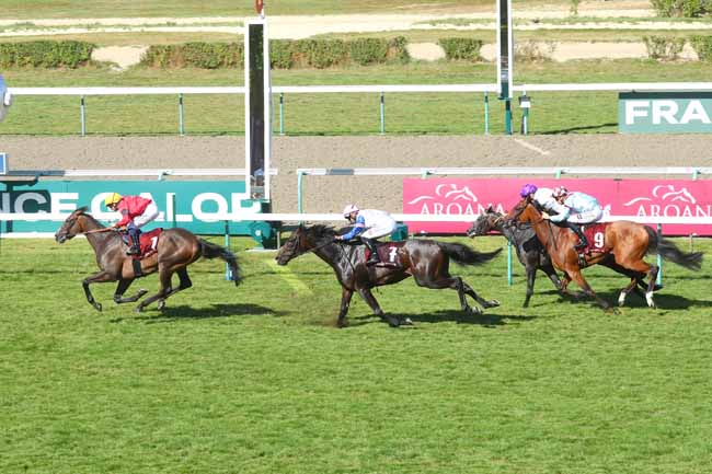Photo d'arrivée de la course pmu ARQANA SERIES DES 3 ANS à DEAUVILLE le Jeudi 15 août 2024