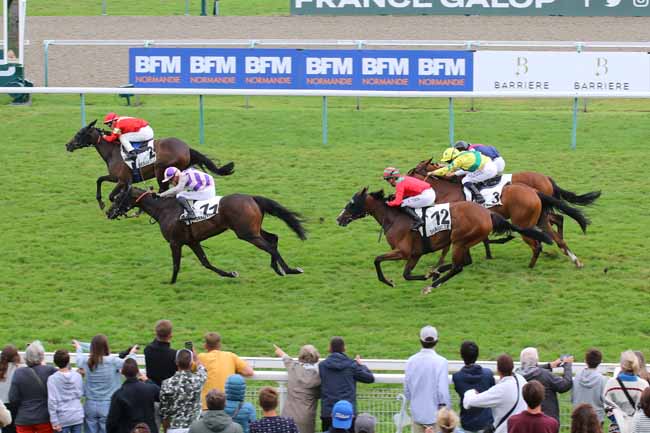 Photo d'arrivée de la course pmu PRIX DE LA CROIX D'HEULAND à DEAUVILLE le Mardi 20 août 2024
