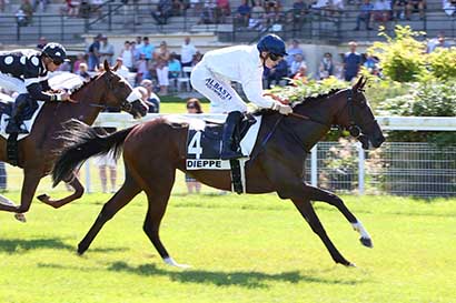 Photo d'arrivée de la course pmu PRIX DEEP JUMPING (PRIX STYLE VENDOME) à DIEPPE le Mardi 27 août 2024