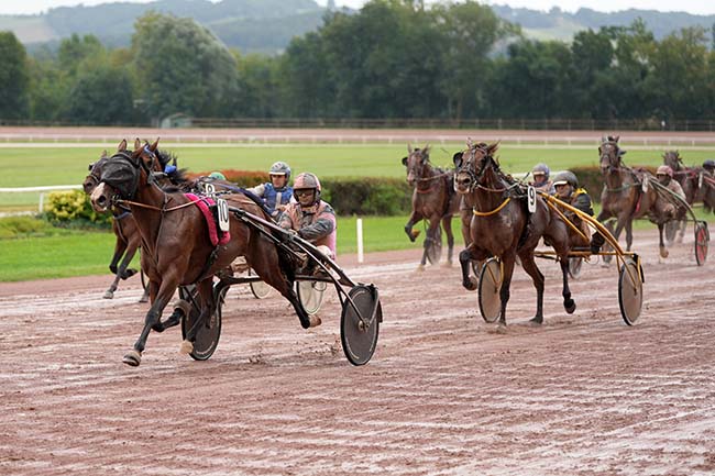 Photo d'arrivée de la course pmu PRIX RADIO 100% à BEAUMONT DE LOMAGNE le Lundi 9 septembre 2024