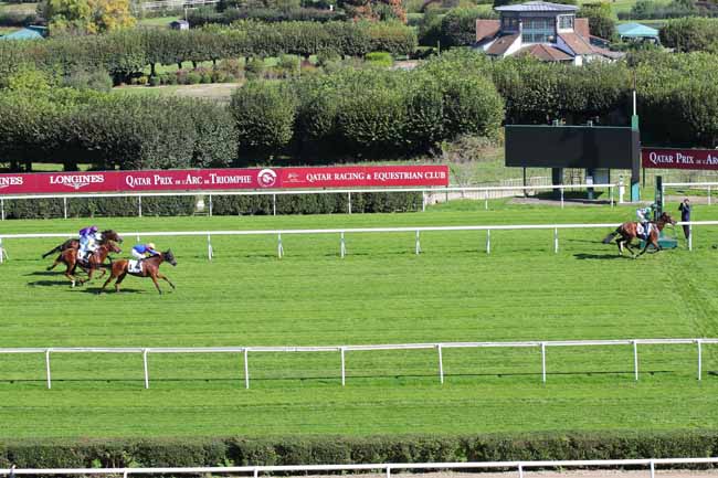 Photo d'arrivée de la course pmu PRIX THOMAS BRYON JOCKEY CLUB DE TURQUIE à SAINT CLOUD le Vendredi 4 octobre 2024