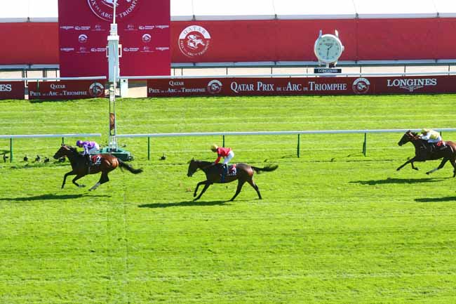 Photo d'arrivée de la course pmu QATAR PRIX CHAUDENAY à LONGCHAMP le Samedi 5 octobre 2024