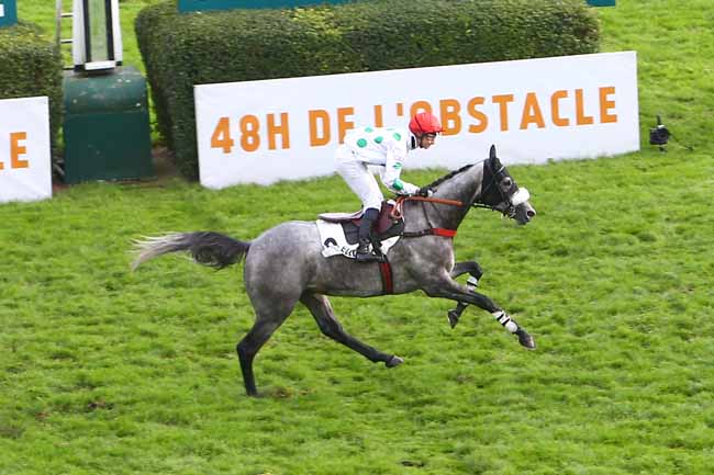 Photo d'arrivée de la course pmu PRIX MAURICE GILLOIS - GRAND STEEPLE-CHASE DES 4 ANS à AUTEUIL le Dimanche 17 novembre 2024