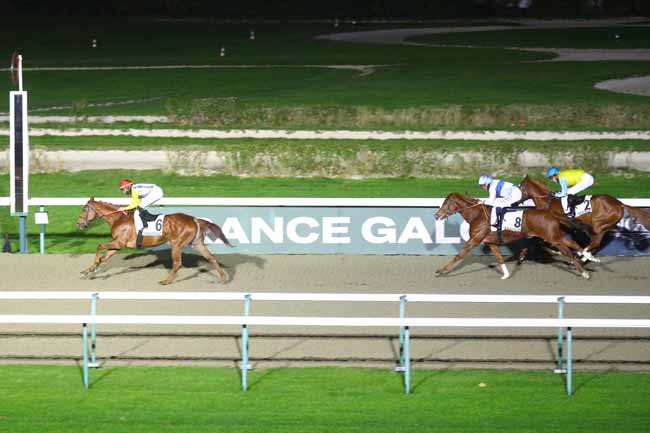 Photo d'arrivée de la course pmu PRIX D'ANGEVILLE à DEAUVILLE le Vendredi 29 novembre 2024