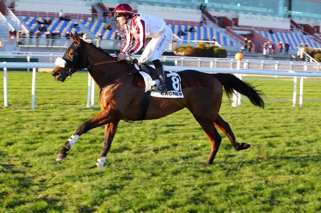 Photo d'arrivée de la course pmu PRIX ELEGANCIA à CAGNES-SUR-MER le Lundi 16 décembre 2024