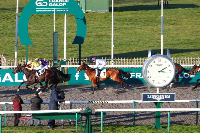 Photo d'arrivée de la course pmu PRIX DU TERRAIN DE MANOEUVRE à CHANTILLY le Jeudi 26 décembre 2024