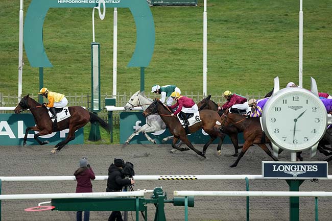 Photo d'arrivée de la course pmu PRIX DES BUTTES à CHANTILLY le Lundi 30 décembre 2024