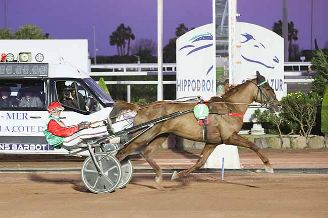 Photo d'arrivée de la course pmu PRIX PIERRE BOCQUET à CAGNES-SUR-MER le Jeudi 9 janvier 2025