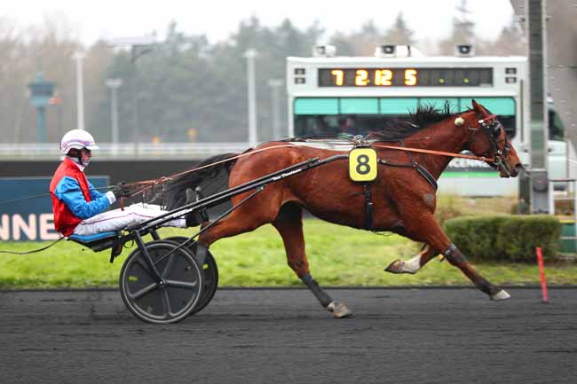 Photo d'arrivée de la course pmu PRIX DE COURBEVOIE à PARIS-VINCENNES le Lundi 20 janvier 2025