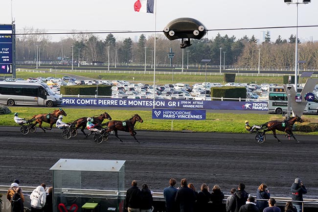 Photo d'arrivée de la course pmu PRIX COMTE PIERRE DE MONTESSON à PARIS-VINCENNES le Dimanche 16 février 2025