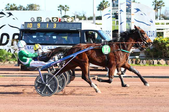 Photo d'arrivée de la course pmu PRIX DE DEAUVILLE à CAGNES-SUR-MER le Jeudi 27 février 2025