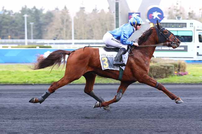 Photo d'arrivée de la course pmu PRIX DE VIRE - NORMANDIE à PARIS-VINCENNES le Vendredi 28 février 2025
