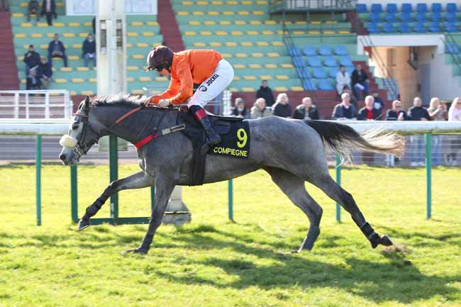 Photo d'arrivée de la course pmu PRIX D'ESSAI DES POULICHES à COMPIEGNE le Mardi 4 mars 2025