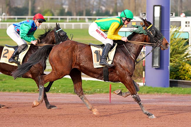 Photo d'arrivée de la course pmu PRIX DU PONT DU CARROUSEL à ENGHIEN le Mardi 25 mars 2025