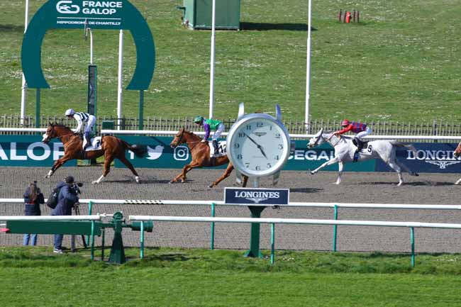 Photo d'arrivée de la course pmu PRIX DU CHENE POUILLEUX à CHANTILLY le Lundi 31 mars 2025