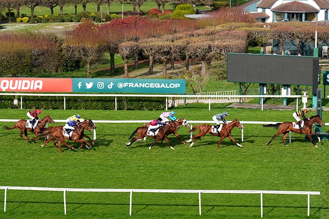 Photo d'arrivée de la course pmu PRIX DU CHATEAU PELICAN à SAINT CLOUD le Vendredi 4 avril 2025