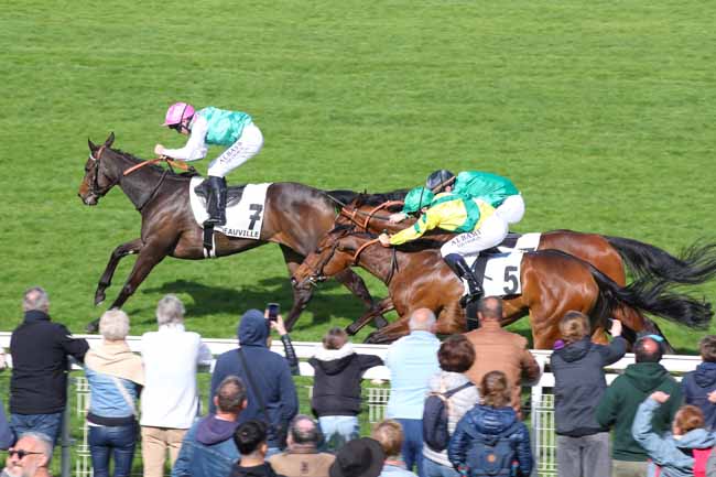 Photo d'arrivée de la course pmu PRIX IMPRUDENCE à DEAUVILLE le Mardi 8 avril 2025