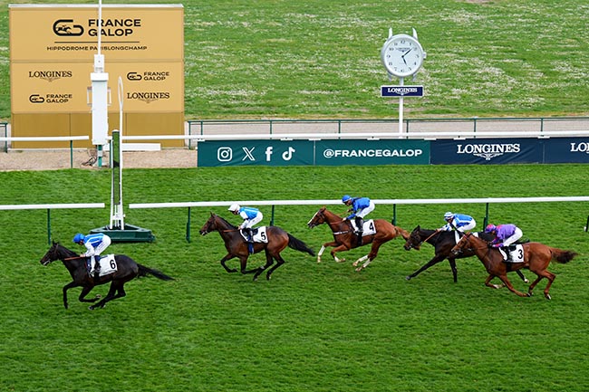 Photo d'arrivée de la course pmu PRIX NOAILLES à LONGCHAMP le Dimanche 13 avril 2025