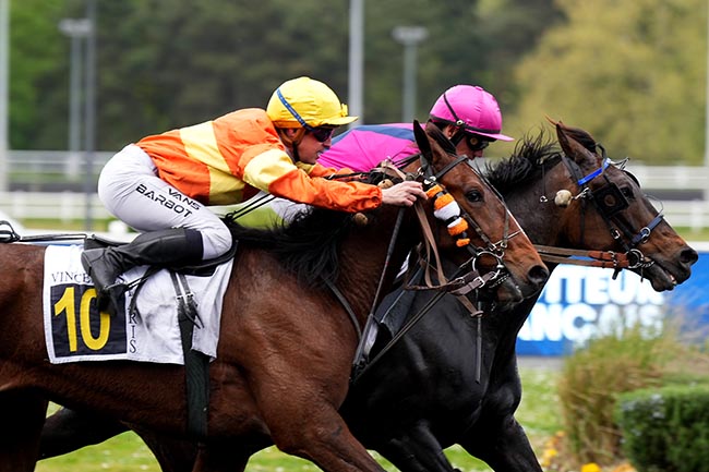 Photo d'arrivée de la course pmu PRIX STEPHANIA à PARIS-VINCENNES le Mardi 15 avril 2025